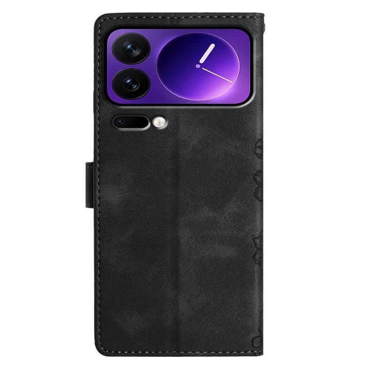 For Xiaomi 17 Pro Max Cherry Blossom Butterfly Skin Feel Embossed PU Phone Case