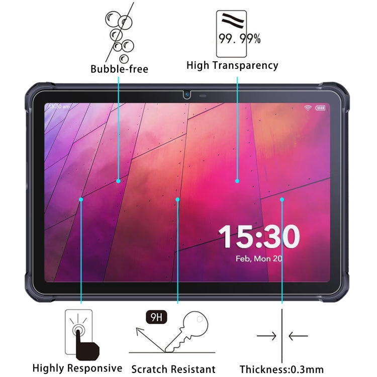 For iHunt Strong Tablet P15000 Pro 25pcs 9H 0.3mm Explosion-proof Tempered Glass Film