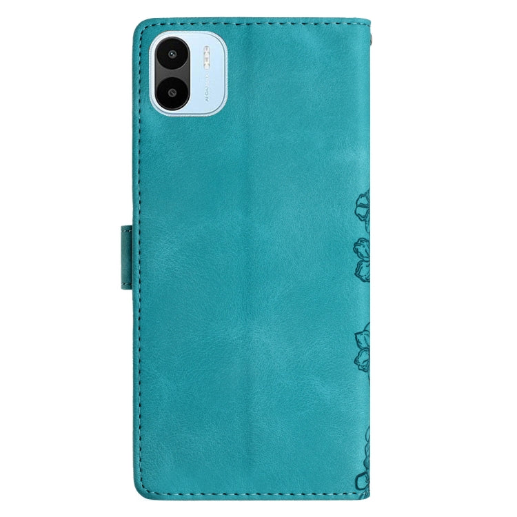 For Xiaomi Redmi A1 Cherry Blossom Butterfly Skin Feel Embossed PU Phone Case