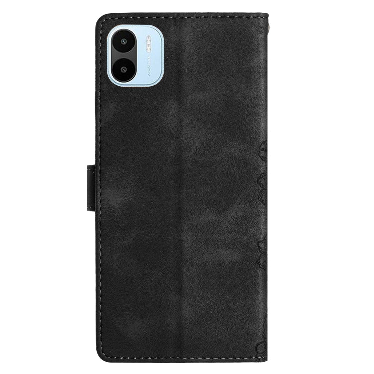 For Xiaomi Redmi A1 Cherry Blossom Butterfly Skin Feel Embossed PU Phone Case