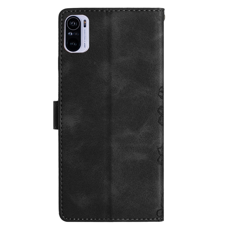 For Xiaomi Redmi K40 / K40 Pro Cherry Blossom Butterfly Skin Feel Embossed PU Phone Case