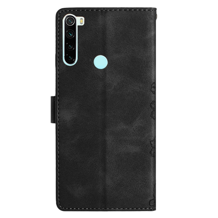 For Xiaomi Redmi Note 8T Cherry Blossom Butterfly Skin Feel Embossed PU Phone Case