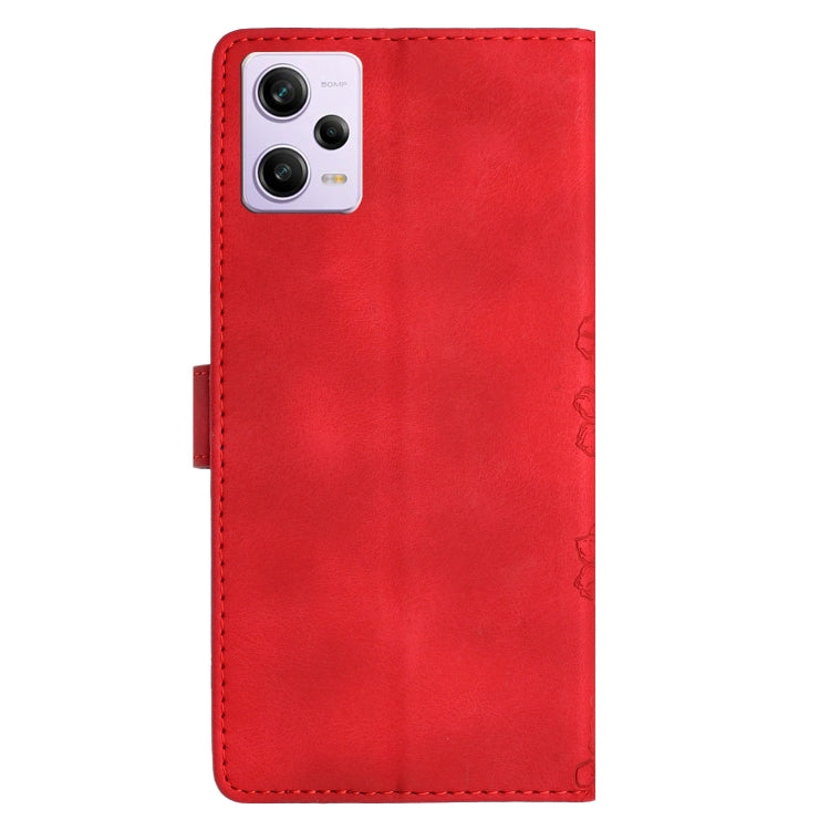 For Xiaomi Redmi Note 12 Pro Global Cherry Blossom Butterfly Skin Feel Embossed PU Phone Case