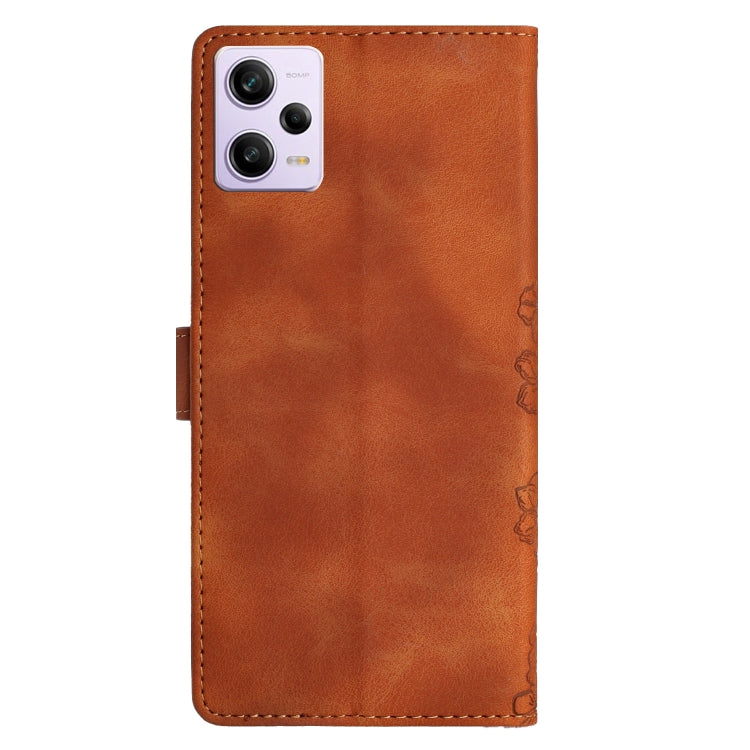 For Xiaomi Redmi Note 12 Pro Global Cherry Blossom Butterfly Skin Feel Embossed PU Phone Case