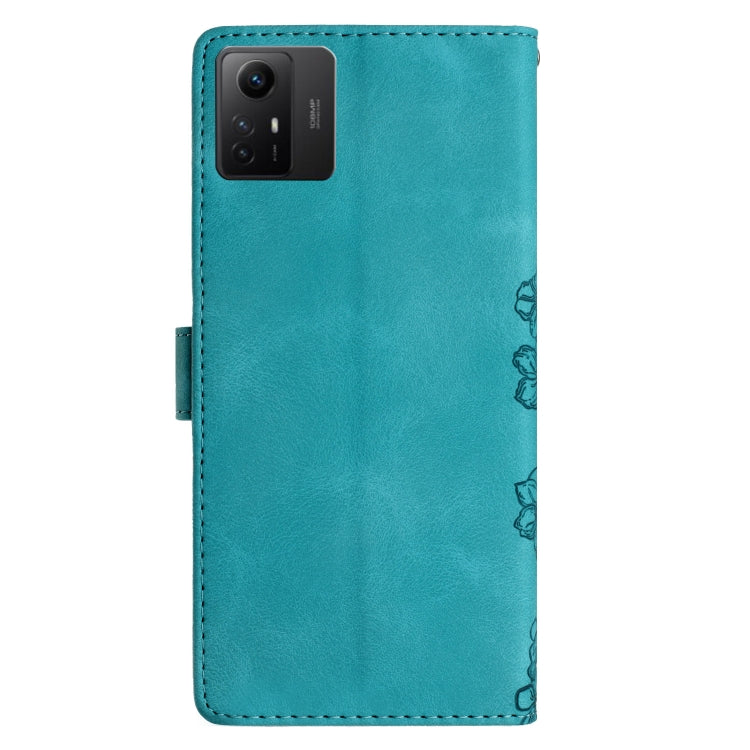 For Xiaomi Redmi Note 12S Cherry Blossom Butterfly Skin Feel Embossed PU Phone Case