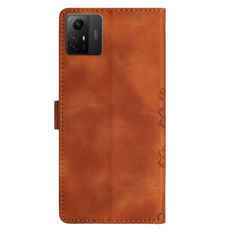 For Xiaomi Redmi Note 12S Cherry Blossom Butterfly Skin Feel Embossed PU Phone Case