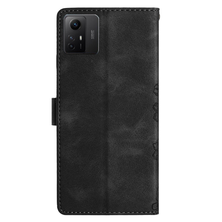 For Xiaomi Redmi Note 12S Cherry Blossom Butterfly Skin Feel Embossed PU Phone Case