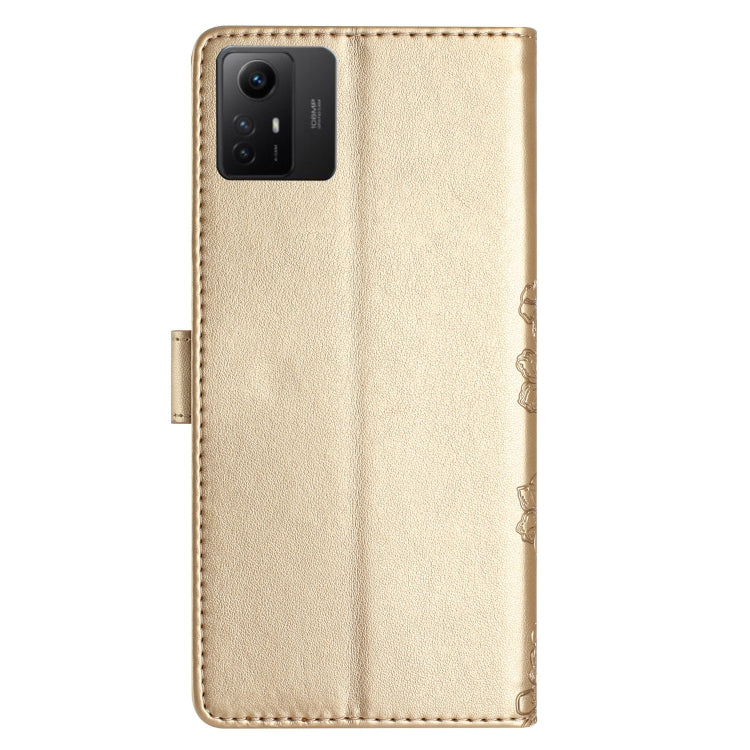 For Xiaomi Redmi Note 12S Cherry Blossom Butterfly Skin Feel Embossed PU Phone Case