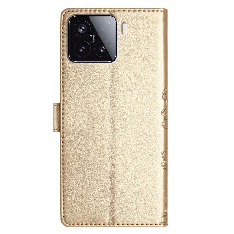 For Redmi 15 5G / 4G EU 171mm Cherry Blossom Butterfly Skin Feel Embossed PU Phone Case