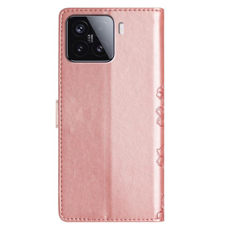 For Redmi 15 5G / 4G EU 171mm Cherry Blossom Butterfly Skin Feel Embossed PU Phone Case