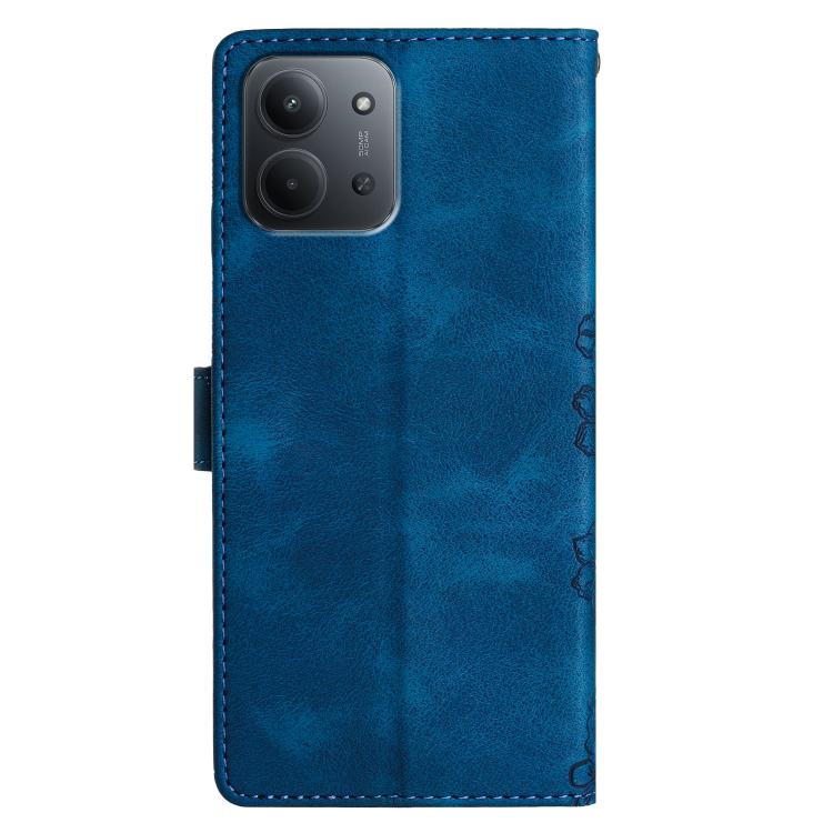 For Redmi 15C 5G/4G Global 171mm/Poco C85 4G Cherry Blossom Butterfly Skin Feel Embossed PU Phone Case