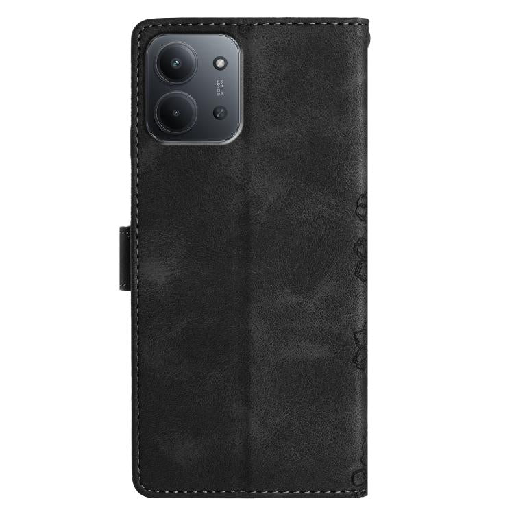 For Redmi 15C 5G/4G Global 171mm/Poco C85 4G Cherry Blossom Butterfly Skin Feel Embossed PU Phone Case