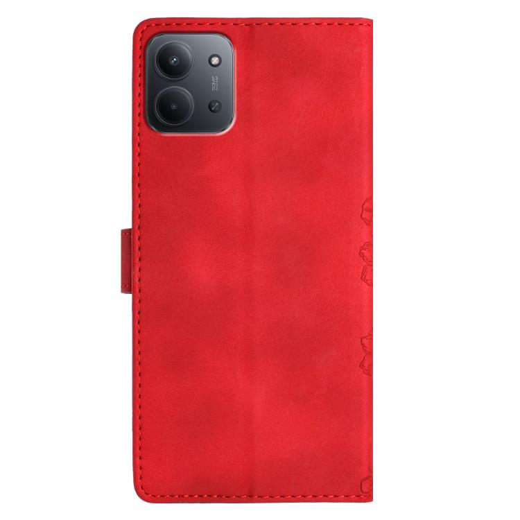 For Redmi 15C 5G/4G EU 173mm/Poco C85 5G Cherry Blossom Butterfly Skin Feel Embossed PU Phone Case