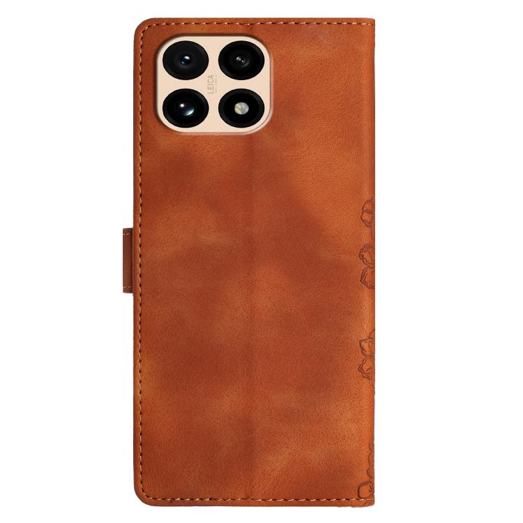 For Redmi 15T 5G Cherry Blossom Butterfly Skin Feel Embossed PU Phone Case