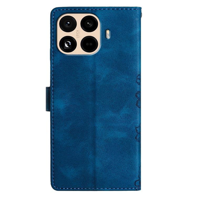 For Redmi 15T Pro 5G Cherry Blossom Butterfly Skin Feel Embossed PU Phone Case