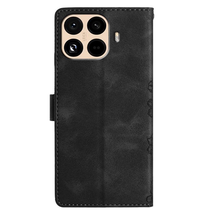 For Redmi 15T Pro 5G Cherry Blossom Butterfly Skin Feel Embossed PU Phone Case
