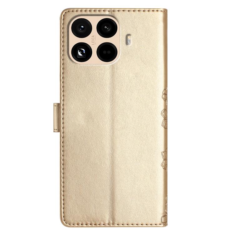 For Redmi 15T Pro 5G Cherry Blossom Butterfly Skin Feel Embossed PU Phone Case