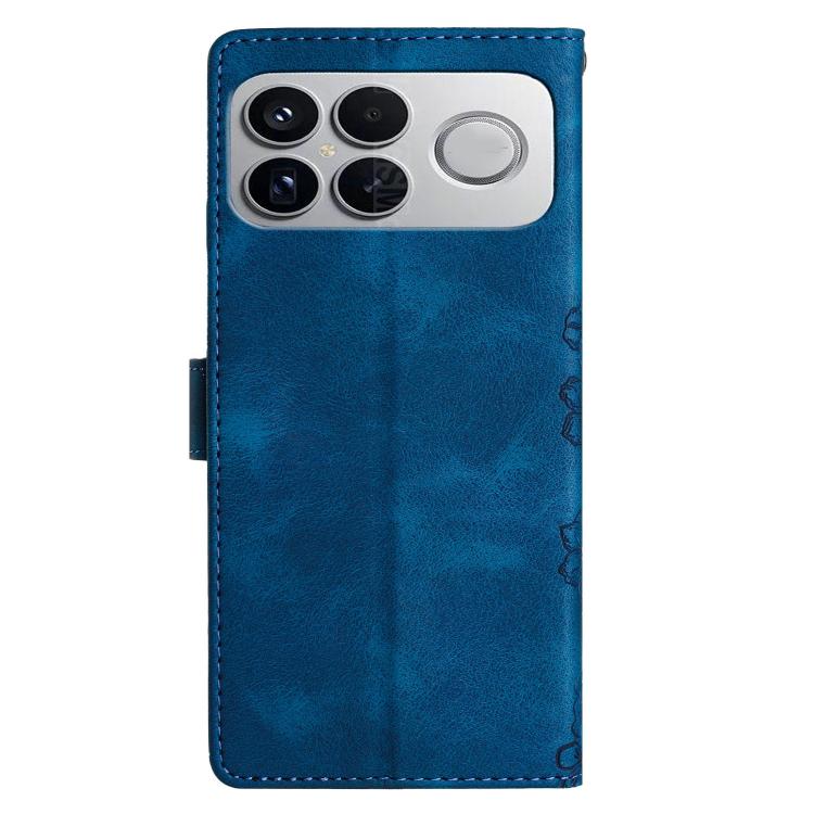 For Redmi K90 Pro Max/Poco F8 Ultra Cherry Blossom Butterfly Skin Feel Embossed PU Phone Case