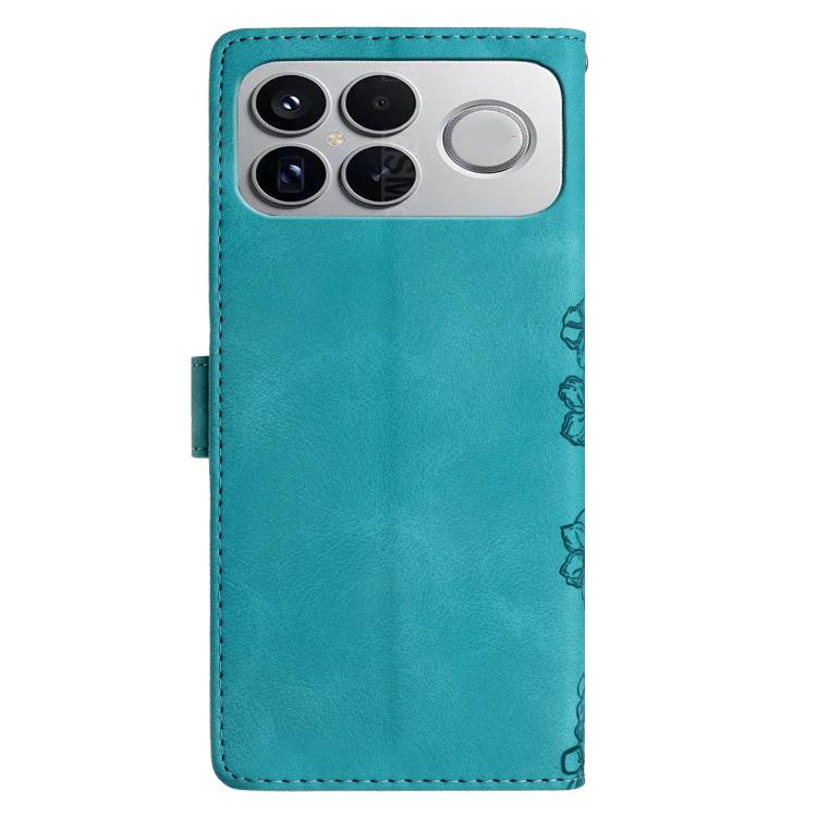 For Redmi K90 Pro Max/Poco F8 Ultra Cherry Blossom Butterfly Skin Feel Embossed PU Phone Case