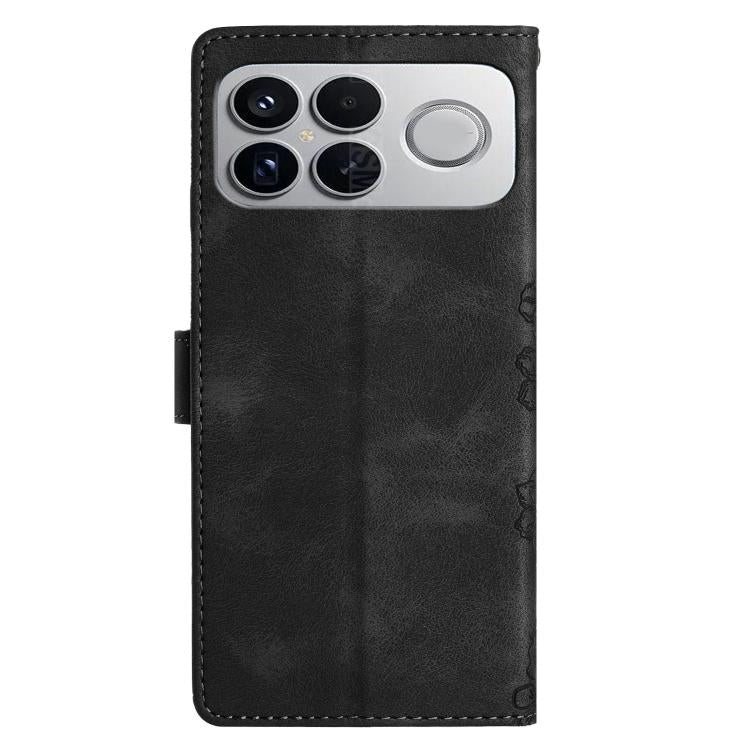 For Redmi K90 Pro Max/Poco F8 Ultra Cherry Blossom Butterfly Skin Feel Embossed PU Phone Case