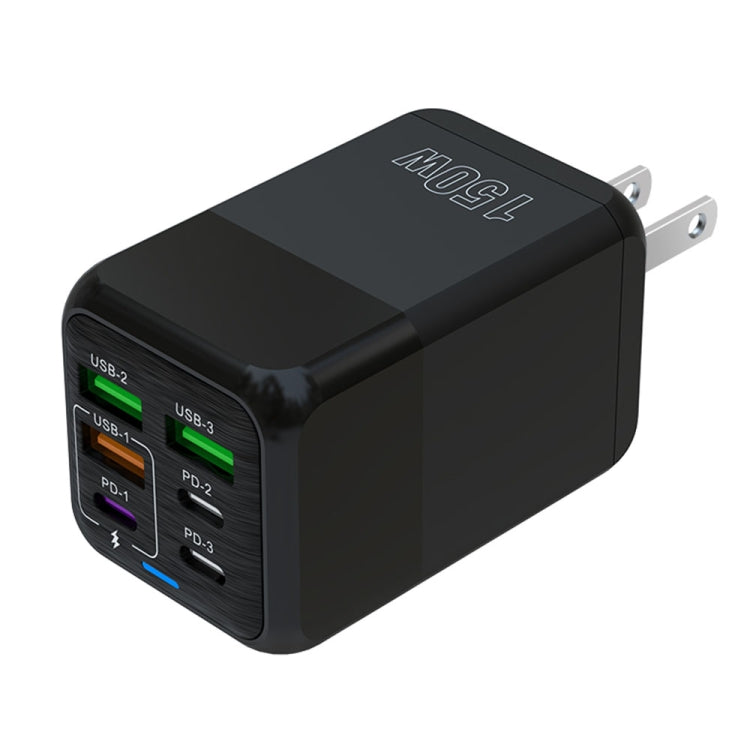 150W 3 x USB + 3 x USB-C / Type-C Multi-port Fast Charger, US Plug