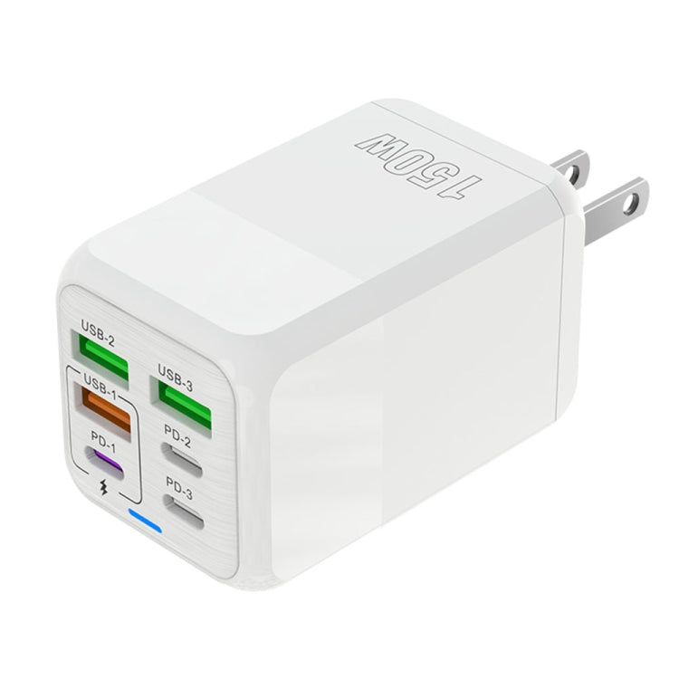 150W 3 x USB + 3 x USB-C / Type-C Multi-port Fast Charger, US Plug