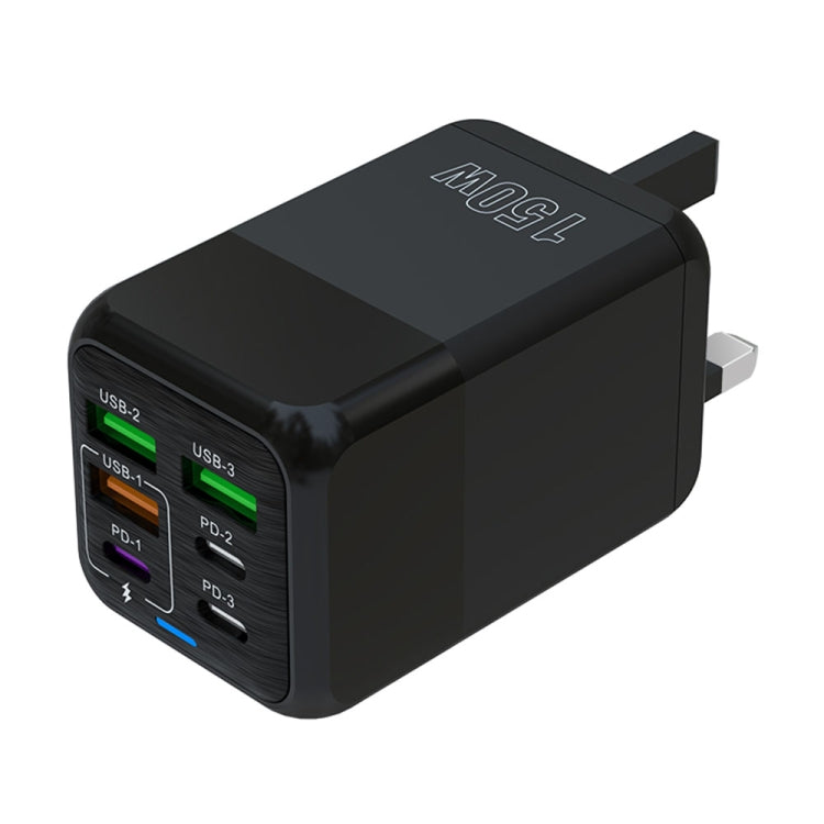 150W 3 x USB + 3 x USB-C / Type-C Multi-port Fast Charger, UK Plug