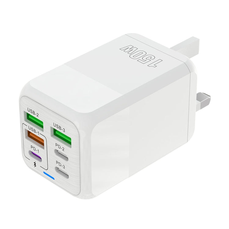 150W 3 x USB + 3 x USB-C / Type-C Multi-port Fast Charger, UK Plug