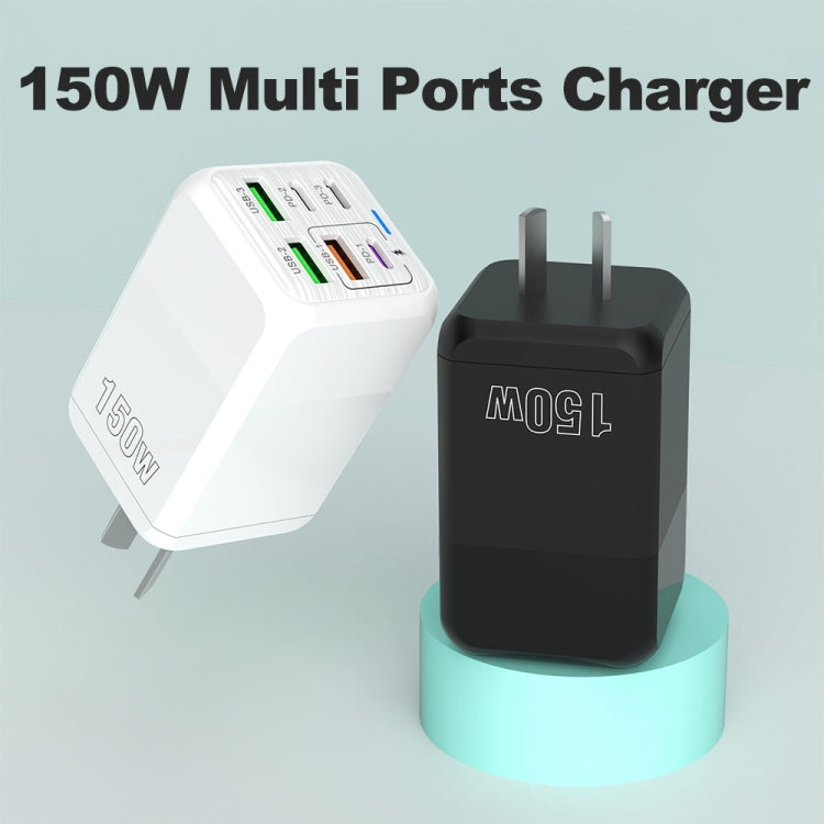 150W 3 x USB + 3 x USB-C / Type-C Multi-port Fast Charger, UK Plug