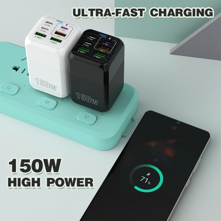 150W 3 x USB + 3 x USB-C / Type-C Multi-port Fast Charger, US Plug