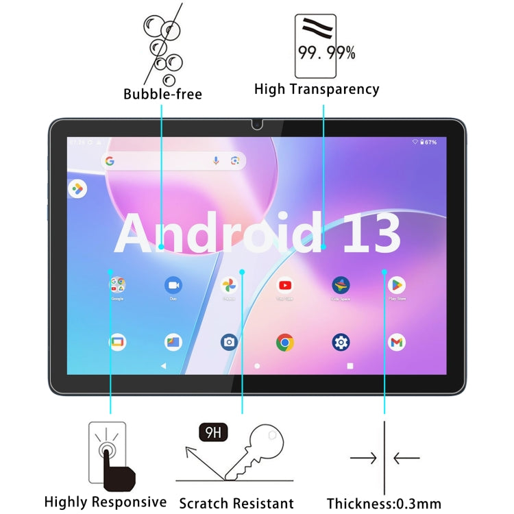 For PRITOM Tab 16 12 9H 0.3mm Explosion-proof Tempered Glass Film