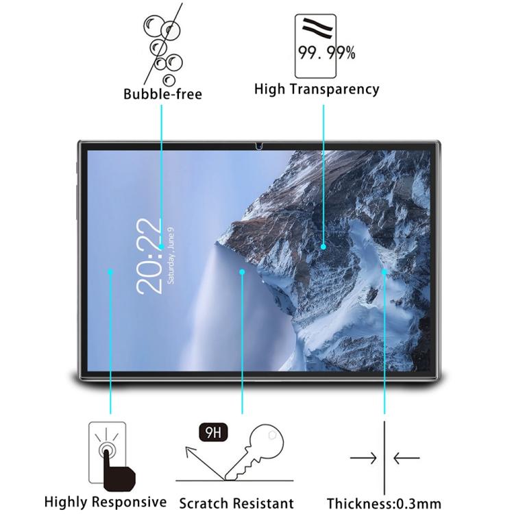 For PRITOM L10 10.1 9H 0.3mm Explosion-proof Tempered Glass Film