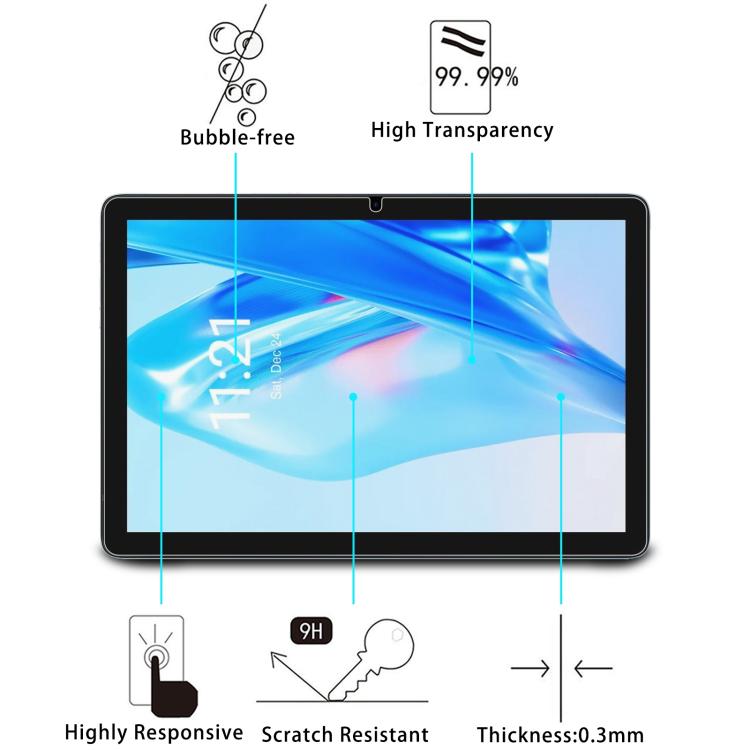 For PRITOM Tab 11 10.1 inch 2pcs 9H 0.3mm Explosion-proof Tempered Glass Film