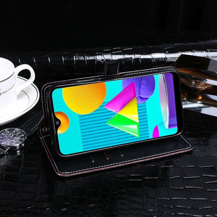 For Samsung Galaxy M01 idewei Crocodile Texture Horizontal Flip Leather Case with Holder & Card Slots & Wallet