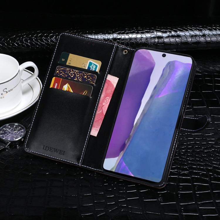 For Samsung Galaxy Note20 idewei Crocodile Texture Horizontal Flip Leather Case with Holder & Card Slots & Wallet