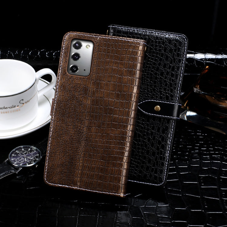 For Samsung Galaxy Note20 idewei Crocodile Texture Horizontal Flip Leather Case with Holder & Card Slots & Wallet