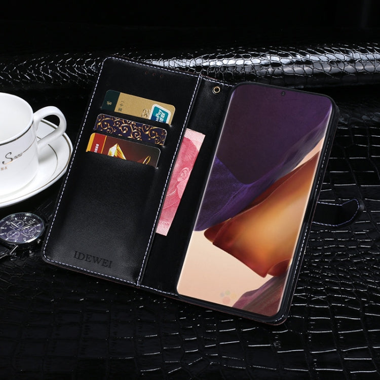 For Samsung Galaxy Note20 Ultra idewei Crocodile Texture Horizontal Flip Leather Case with Holder & Card Slots & Wallet