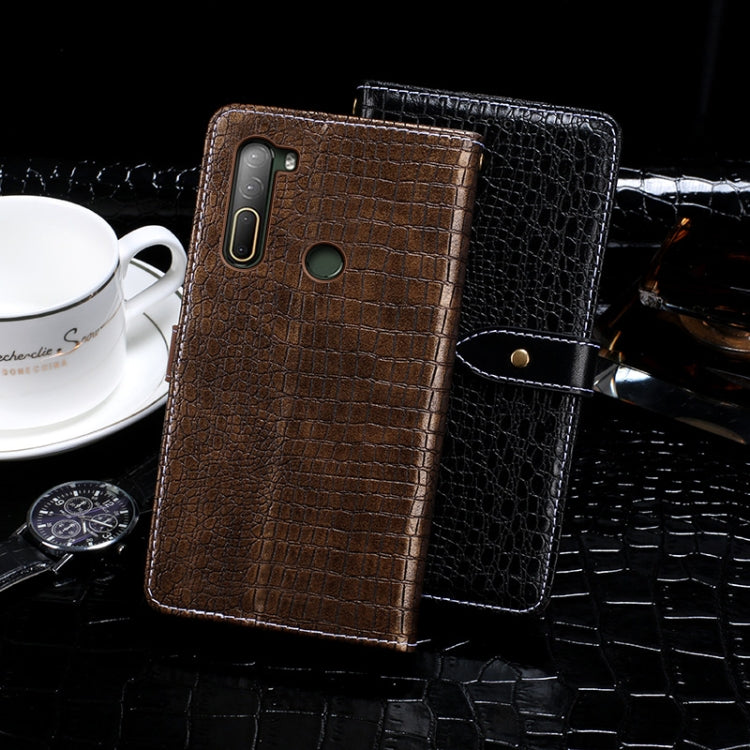 For HTC U20 5G idewei Crocodile Texture Horizontal Flip Leather Case with Holder & Card Slots & Wallet