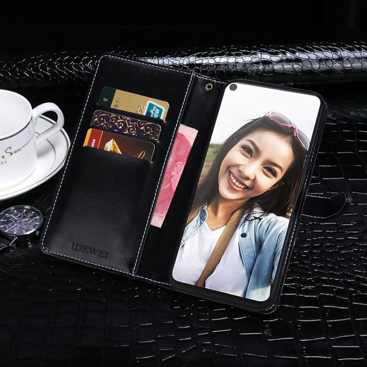 For HTC U20 5G idewei Crocodile Texture Horizontal Flip Leather Case with Holder & Card Slots & Wallet