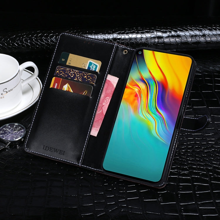 For Infinix Hot 9 idewei Crocodile Texture Horizontal Flip Leather Case with Holder & Card Slots & Wallet