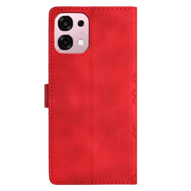 For OPPO A6 Pro 4G / 5G / F31 5G Cherry Blossom Butterfly Skin Feel Embossed PU Phone Case