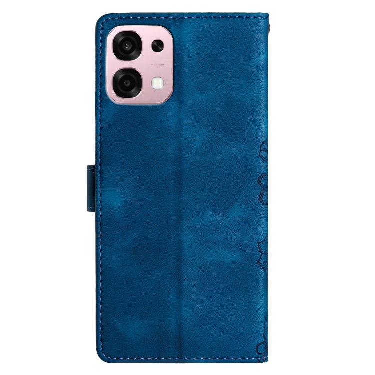 For OPPO A6 Pro 4G / 5G / F31 5G Cherry Blossom Butterfly Skin Feel Embossed PU Phone Case