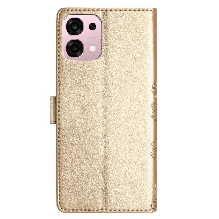 For OPPO A6 Pro 4G / 5G / F31 5G Cherry Blossom Butterfly Skin Feel Embossed PU Phone Case