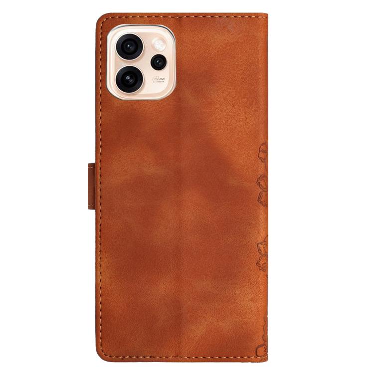 For OPPO Reno15 5G Global Cherry Blossom Butterfly Skin Feel Embossed PU Phone Case