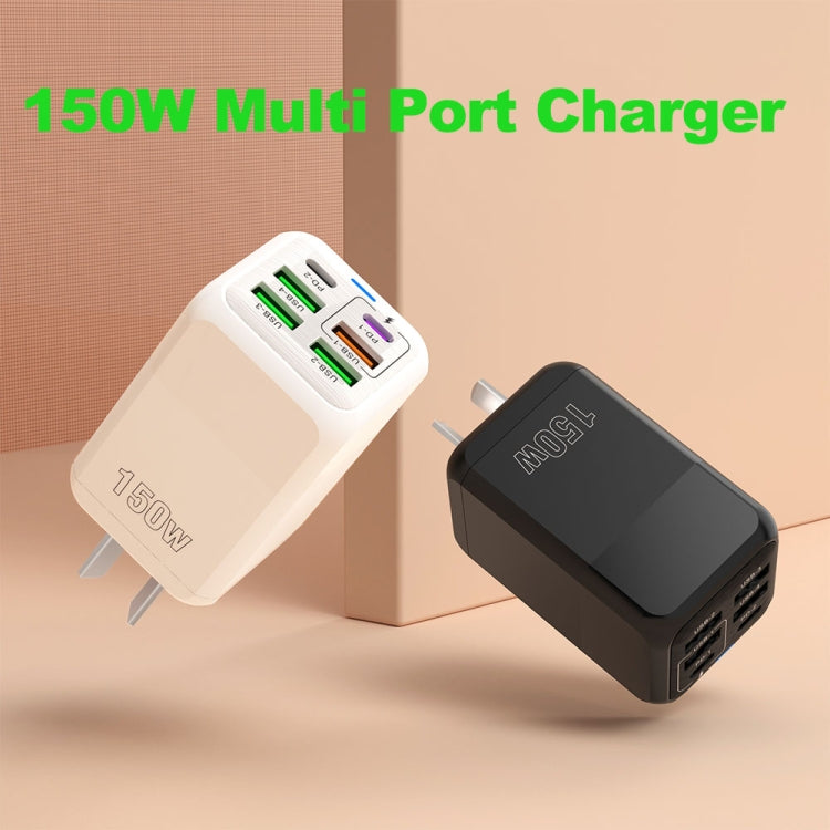 150W 4 x USB + 2 x USB-C / Type-C Multi-port Fast Charger, EU Plug