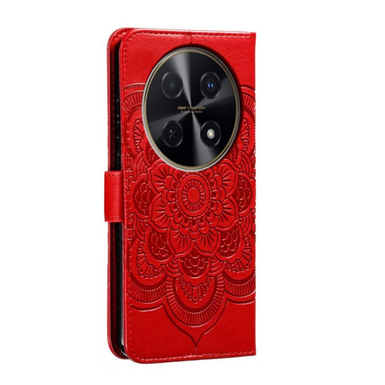 For Huawei Enjoy 70 Pro Sun Mandala Embossing Pattern Phone Leather Case
