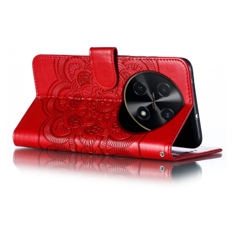 For Huawei Enjoy 70 Pro Sun Mandala Embossing Pattern Phone Leather Case