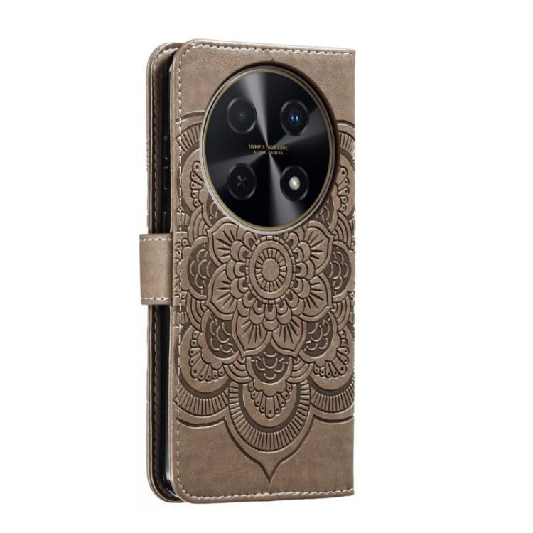 For Huawei Enjoy 70 Pro Sun Mandala Embossing Pattern Phone Leather Case