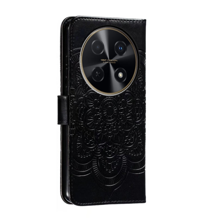 For Huawei Enjoy 70 Pro Sun Mandala Embossing Pattern Phone Leather Case