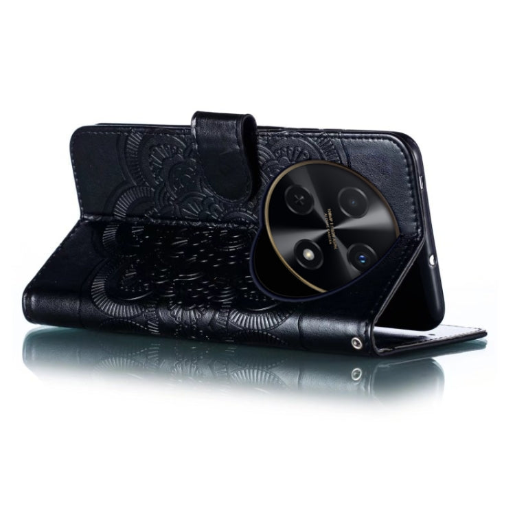 For Huawei Enjoy 70 Pro Sun Mandala Embossing Pattern Phone Leather Case